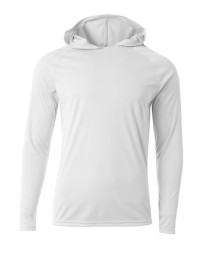 NB3409 A4 Youth Long Sleeve Hooded T-Shirt