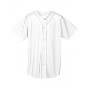 A4 Youth Short Sleeve Full Button Baseball Jersey