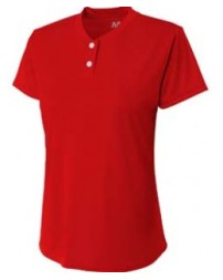 A4 Girl's Tek 2-Button Henley Shirt