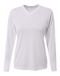 A4 Ladies' Long-Sleeve Sprint V-Neck T-Shirt