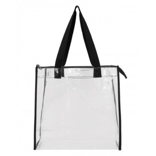 Liberty Bags OAD Clear Tote w/ Gusseted And Zippered Top