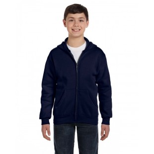 Hanes Youth EcoSmart Full-Zip Hooded Sweatshirt