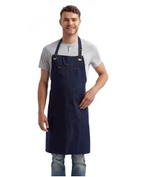 RP121 Artisan Collection by Reprime Unisex Barley Contrast Stitch Recycled Bib Apron