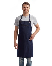 Artisan Collection by Reprime Unisex Barley Contrast Stitch Recycled Bib Apron