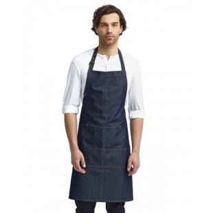 Artisan Collection by Reprime Unisex Jeans Stitch Denim Bib Apron