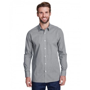 RP220 Artisan Collection by Reprime Men's Microcheck Gingham Long-Sleeve Cotton Shirt