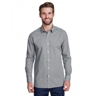 Artisan Collection by Reprime Men's Microcheck Gingham Long-Sleeve Cotton Shirt