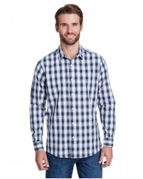 RP250 Artisan Collection by Reprime Men's Mulligan Check Long-Sleeve Cotton Shirt