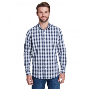 Artisan Collection by Reprime Men's Mulligan Check Long-Sleeve Cotton Shirt