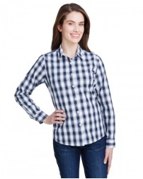 RP350 Artisan Collection by Reprime Ladies' Mulligan Check Long-Sleeve Cotton Shirt
