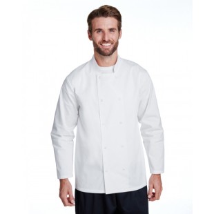 Artisan Collection by Reprime Unisex Studded Front Long-Sleeve Chef's Jacket