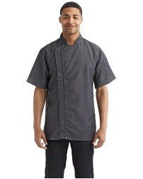 Artisan Collection by Reprime RP906 Unisex Zip-close Short Sleeve Chef's Coat  - Wholesale Chef Coats