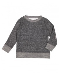 RS3379 Rabbit Skins Toddler Harborside Melange French Terry Crewneck with Elbow Patches