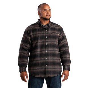 Berne Men's Heartland Sherpa-Lined Flannel Shirt Jacket