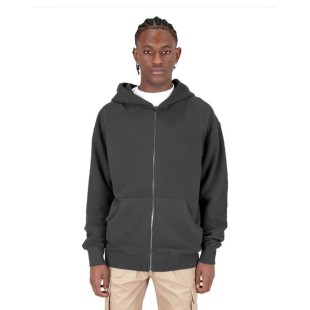 Shaka Wear Men's Garment Dye Double-Zip Hooded Sweatshirt
