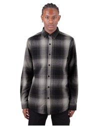 SHHFS Shaka Wear Men's Plaid Flannel Overshirt