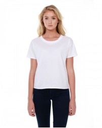 StarTee Ladies' Raw-Neck Boxy T-Shirt