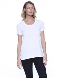 StarTee Ladies' CVC Twist Sleeve Top