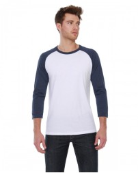 StarTee Men's CVC 3/4 Sleeve Raglan