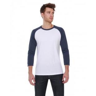 StarTee Men's CVC 3/4 Sleeve Raglan