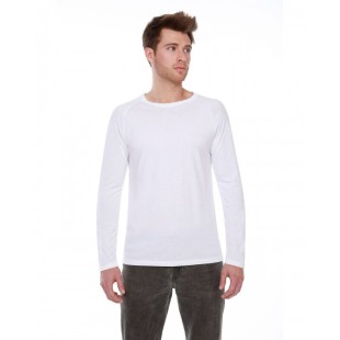 StarTee Men's CVC Long-Sleeve Raglan