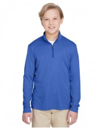 Team 365 Youth Zone Sonic Heather Performance Quarter-Zip