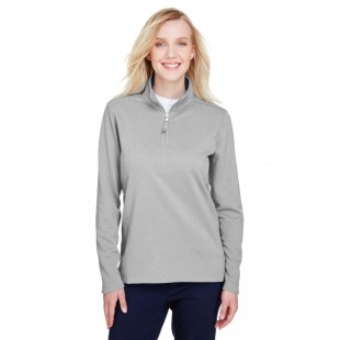 UltraClub Ladies' Coastal Pique Fleece Quarter-Zip