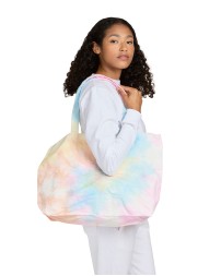 US Blanks Unisex Swirl Tie-Dye Large Canvas Shopper