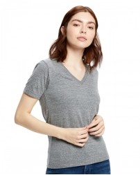 US Blanks Ladies' Short-Sleeve Triblend V-Neck