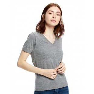 US Blanks Ladies' Short-Sleeve Triblend V-Neck