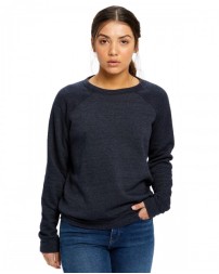 US Blanks Ladies' Raglan Pullover Long Sleeve Crewneck Sweatshirt