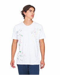 US4004 US Blanks Unisex Made in USA Garment Dye Paint Splatter T-Shirt