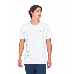 US Blanks Unisex Made in USA Garment Dye Paint Splatter T-Shirt