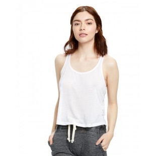 US Blanks Ladies' Sheer Cropped Racer Tank