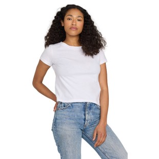 US Blanks Ladies' Organic Baby Rib Crop T-Shirt