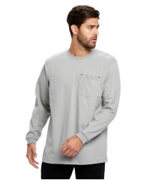 US Blanks Men's Flame Resistant Long Sleeve Pocket T-Shirt