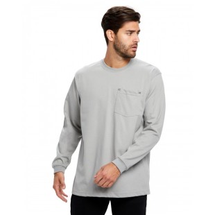 US Blanks Men's Flame Resistant Long Sleeve Pocket T-Shirt