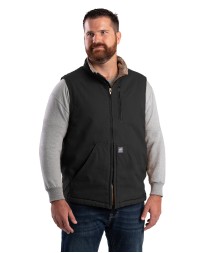 Berne Men's Heartland Sherpa-Lined Washed Duck Vest