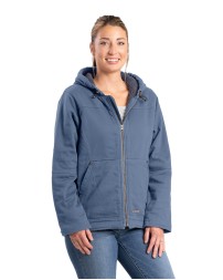 Berne Ladies' Sherpa-Lined Twill Hooded Jacket