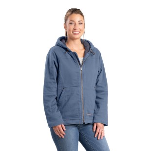 Berne Ladies' Sherpa-Lined Twill Hooded Jacket