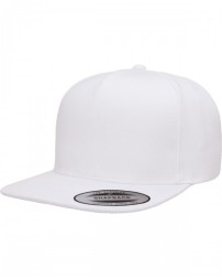 Yupoong Adult 5-Panel Structured Flat Visor Classic Snapback Cap